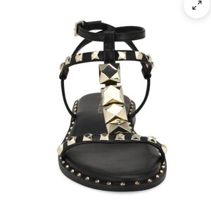 Nine West Black Studded Sandals Size 11